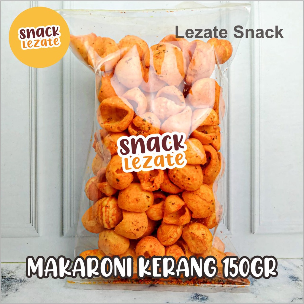 

Makaroni Kerang Pedas 150gr Murah / Kerupuk Keong Pedas Daun Jeruk / Makaroni Keong Kerupuk Seblak Kerang LEZATE SNACK