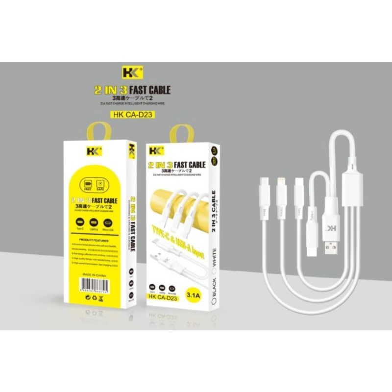 Kabel Data 2 IN 3 FAST CABLE HK CA-D23