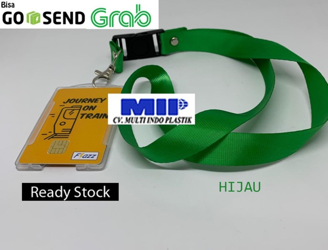 Tali lanyard hijau/tali id card murah/tali gantungan nametag/casing id card murah/tali nametag murah