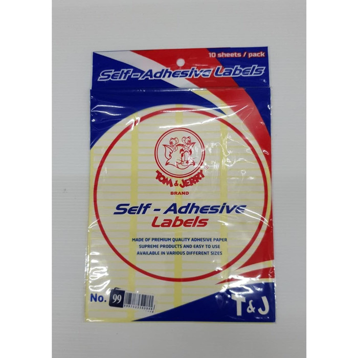 

LABEL STICKER TOM & JERRY NO 99 PER PAD 10 LEMBAR