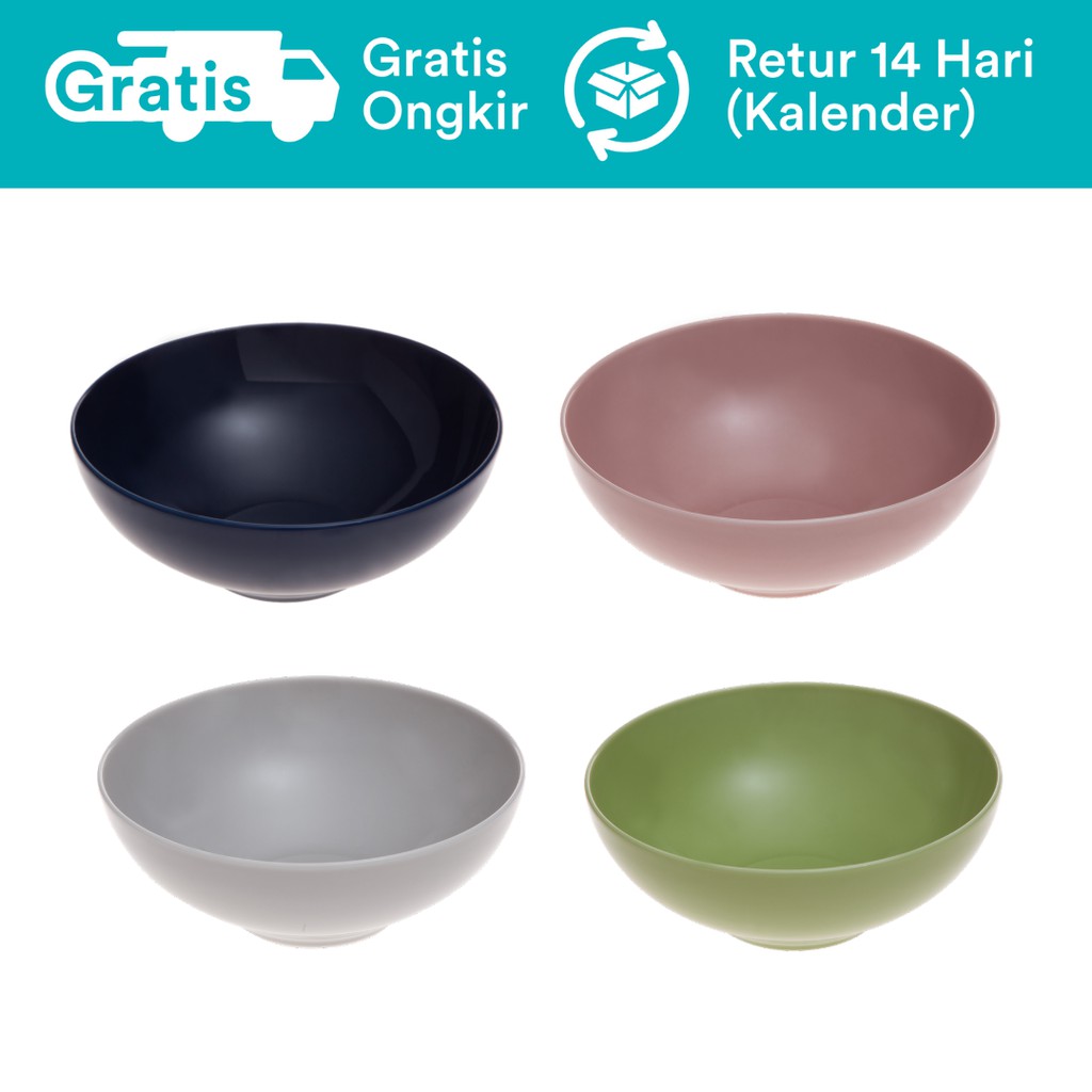 Dekoruma Maka Mangkok Keramik Polos  Bowl Porselen 17 5cm 