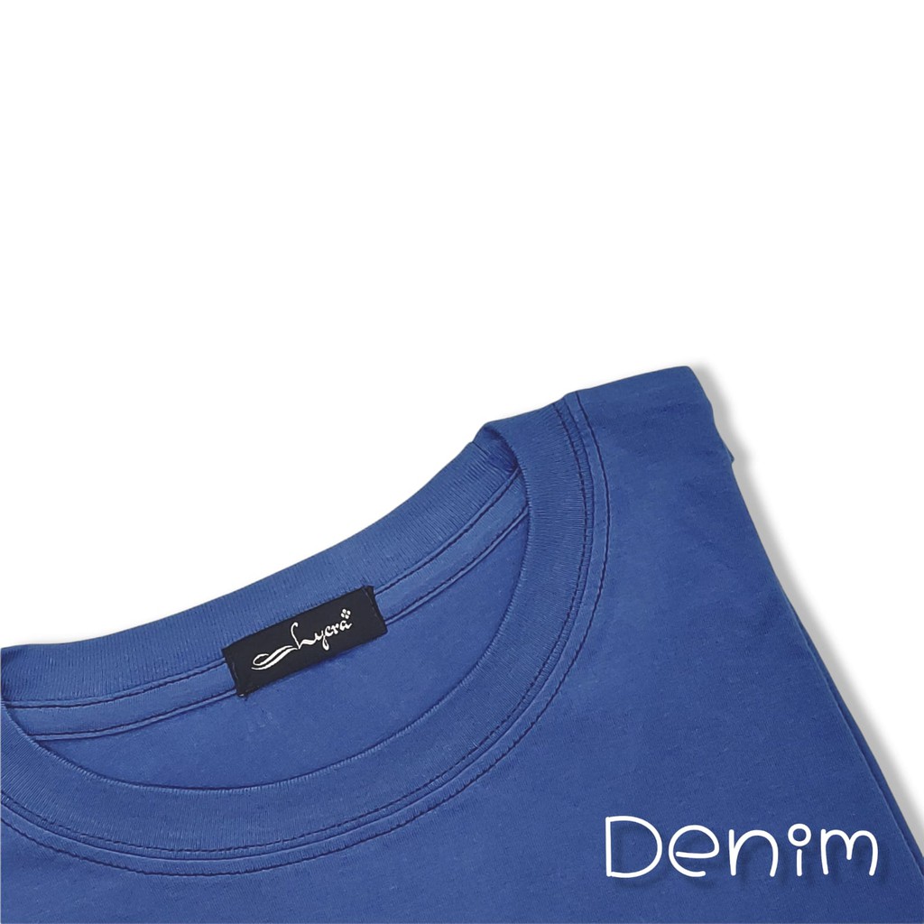 [CYC | COD] REAPICT | Kaos Basic Oversize Top XXL | Cotton Combed | Atasan Trend Wanita Murah Best Seller-Denim