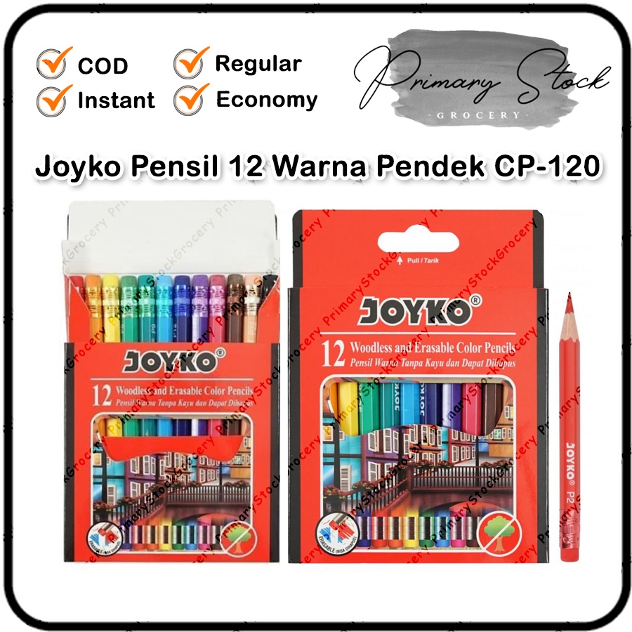 

Pensil Warna Joyko Bisa dihapus 12 Warna Pendek Cp 120 Murah CP-120