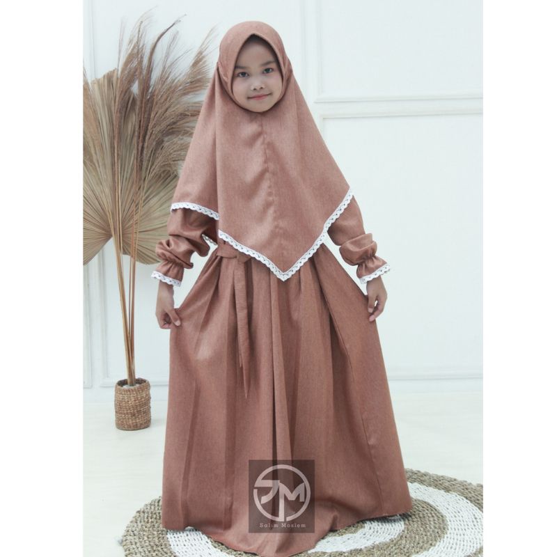 Salim moslem - 'READY WARNA PUTIH UNTUK MANASIK' Gamis anak perempuan / Baju muslim anak perempuan usia 1-12 tahun Madina
