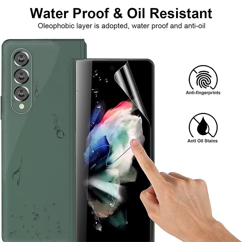 (2 Pcs) Pelindung Layar Anti Spy Bahan Tpu Untuk Samsung Galaxy Z Fold 3 (Samsung Galaxy Z Fold 3) /Hot Sale