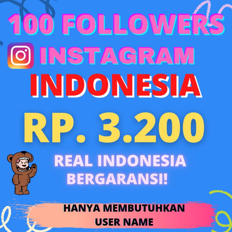 100 FOLLOWERS INSTAGRAM INDONESIA TERMURAH