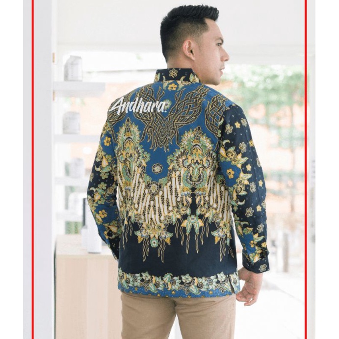 Baju Kemeja Batik Pria Lengan Panjang Premium Jumbo Slim Fit Modern JAYADRATA1