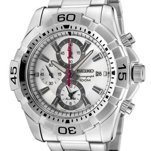 Seiko Quartz SNAE23P1 Chronograph White Dial | Jam Tangan Pria SNAE23