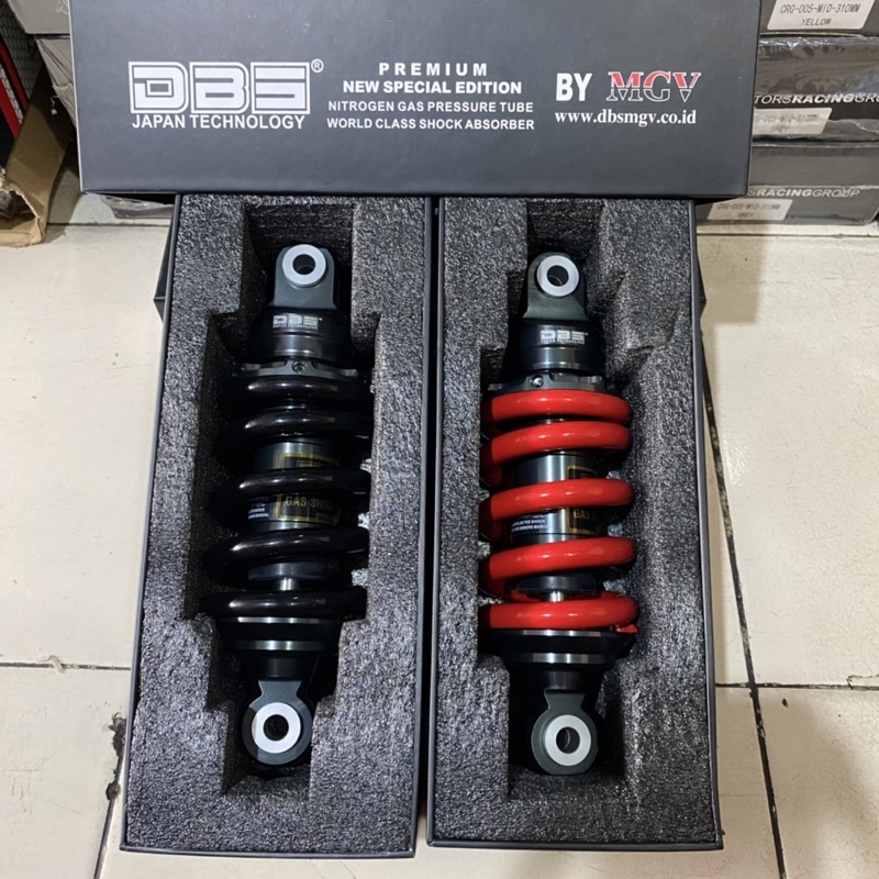 MONO SHOCK MOTOR JUPITER MX - MX NEW - MX KING ORIGINAL DBS BY MGV UK-205MM / TERMURAH MONOSHOCK BELAKANG JUPITER MX UKURAN 205 MM ORIGINAL DBS BY MGV