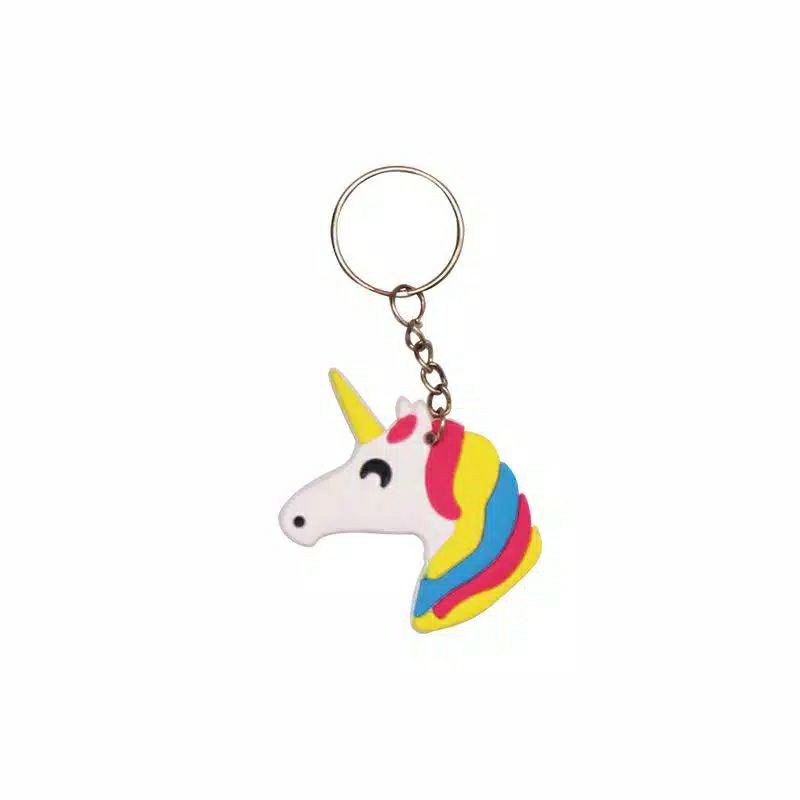 GANTUNGAN KUNCI BAHAN PVC MOTIF UNICORN LUCU - GANTUNGAN KUNCI