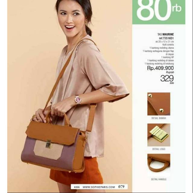 Tas sophie martin paris promo murah coklat