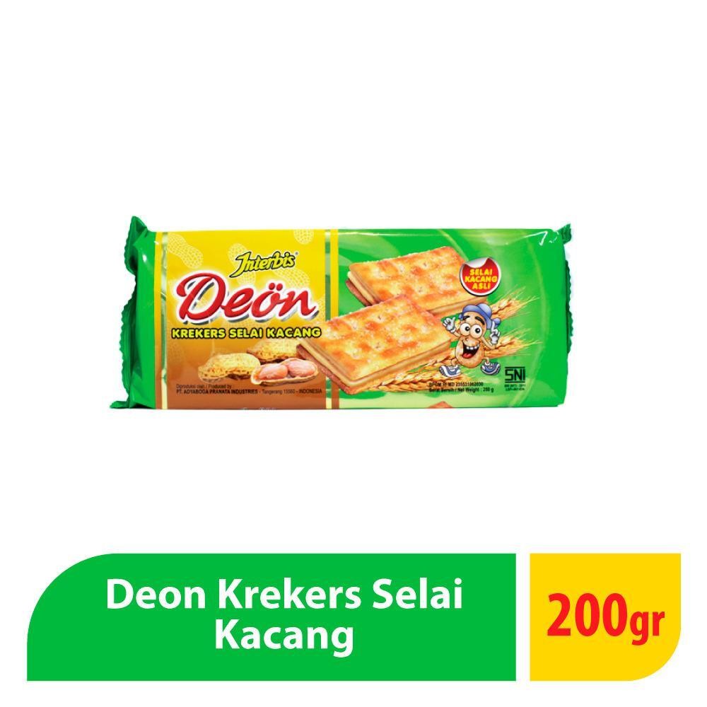 

Interbis Deon Selai Kacang 200gr barcode 8886052885282 biskuit