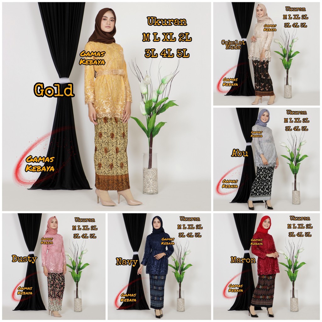 ATASAN KEBAYA CANTIKA SEMI TUNIK /KEBAYA MODERN/KEBAYA WISUDA/KEBAYA BRUKAT/KEBAYA JUMBO/KEBAYA TILE