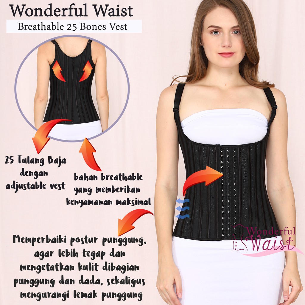 Korset Vest 25 tulang / Korset punggung / Korset Perut / waisttrainer / korset melahirkan / korset