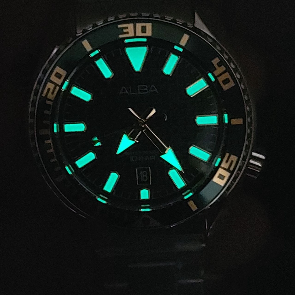 Alba Quartz AS9N95X1 Green Dial - Jam Tangan Pria AS9N95