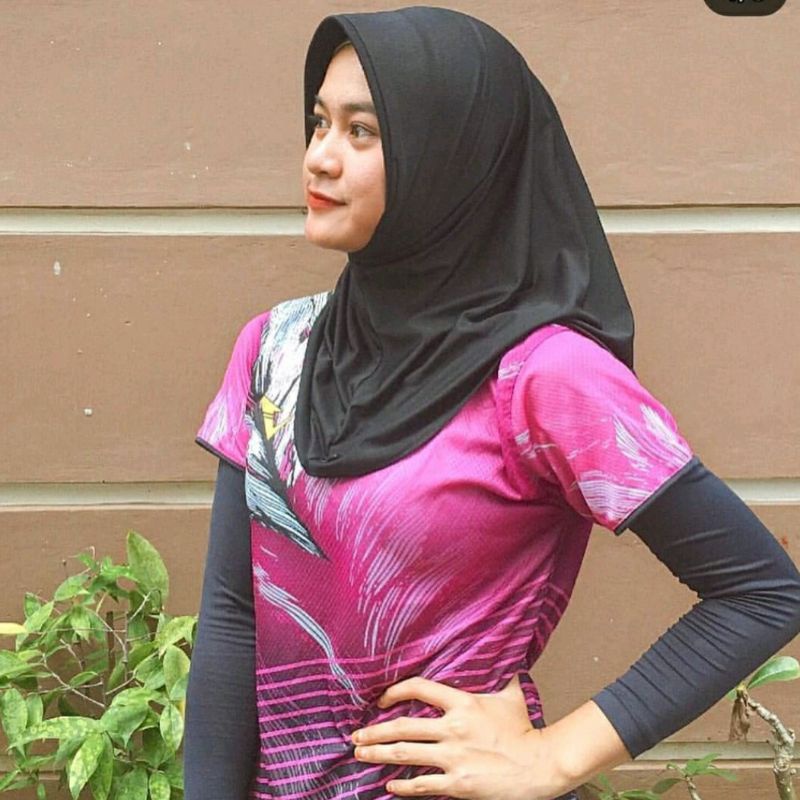 HIJAB INSTAN HITAM DEWASA