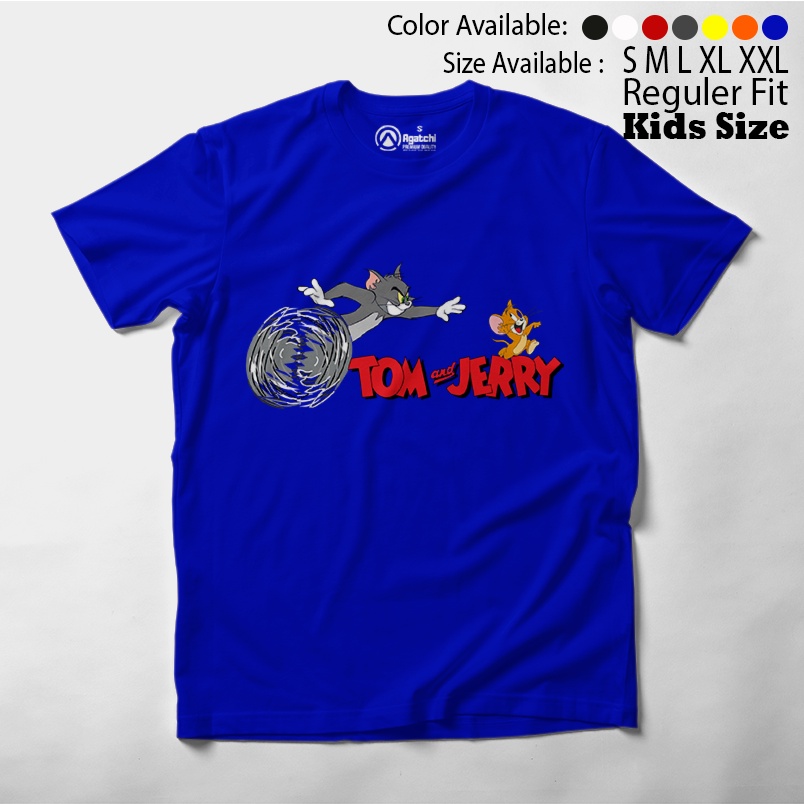 Tom &amp; Jerry - Kucing Dan Tikus , Baju Anak / Kaos Atasan Anak Laki Laki / Kaos Distro Anak / Kids T Shirt