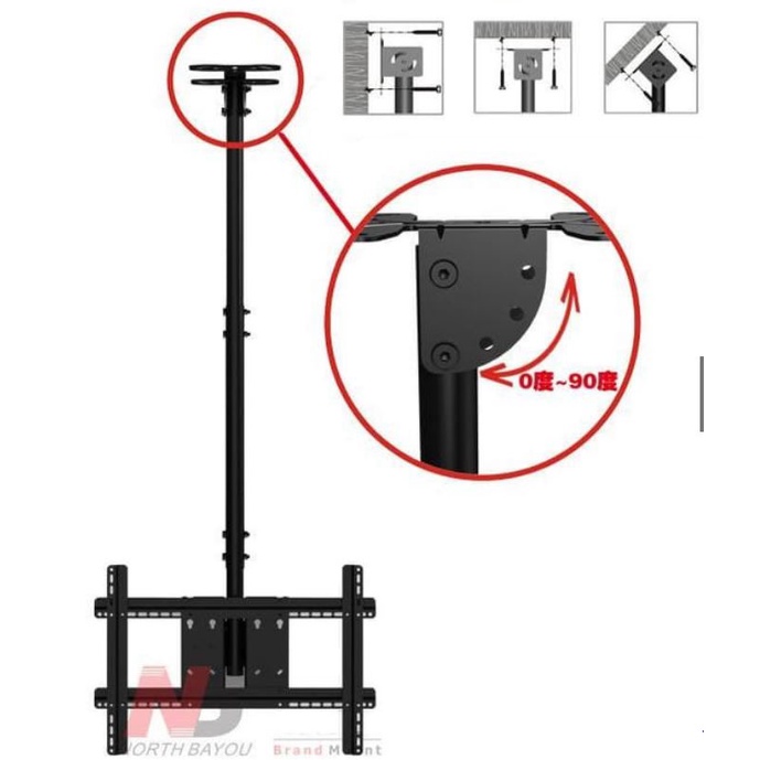 Bracket TV Ceiling Atap NBT560-15 / NBT 560 / NB T 560