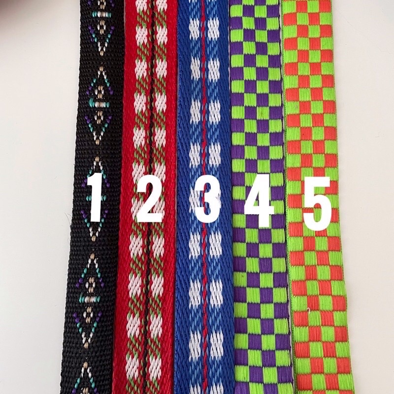 Tali Webbing Motif | Bisban | Tali Tas Motif Pelipit UK 2,5cm dan 3cm (Harga per 5 meter)