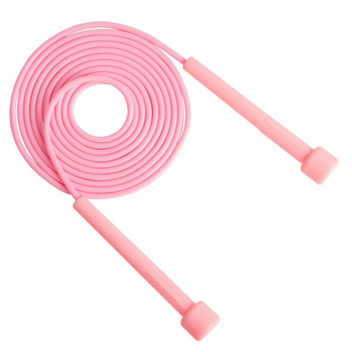 Skipping Jump Rope Lompat Tali ANTI Slip Bahan PVC, PP Adjustable 2,8 m Impor Pink