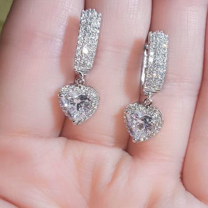 Anting Giwang Silver LOVE 68 Titanium Xuping PERSIS Antikarat