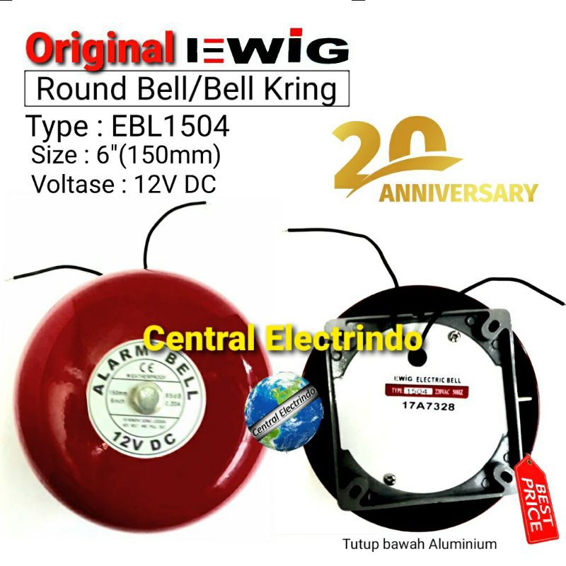 Bell/Round Bell EBL-1504 6&quot;(150mm) DC 12V EWIG.