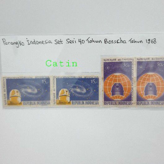 

Perangko Indonesia Set Seri 40 Tahun Bosscha Tahun 1968 Kondisi Baru / Mint
