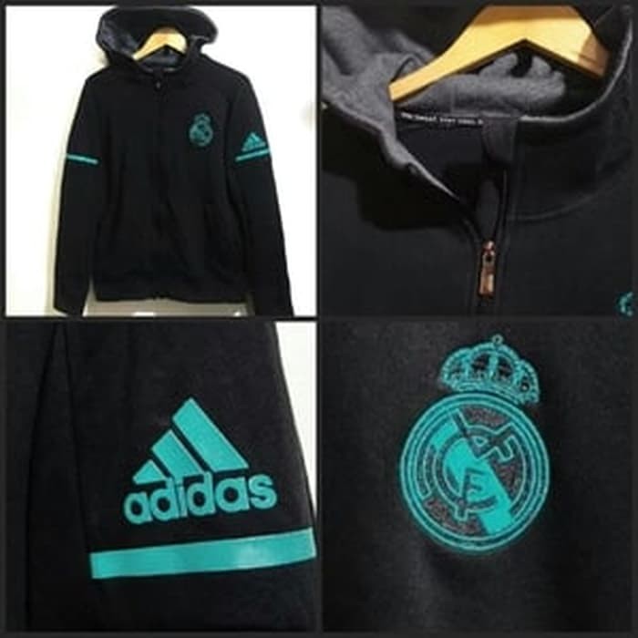 JAKET HOODIE ADIDAS ZNE ANTHEM SQUAD REAL MADRID 2017/18