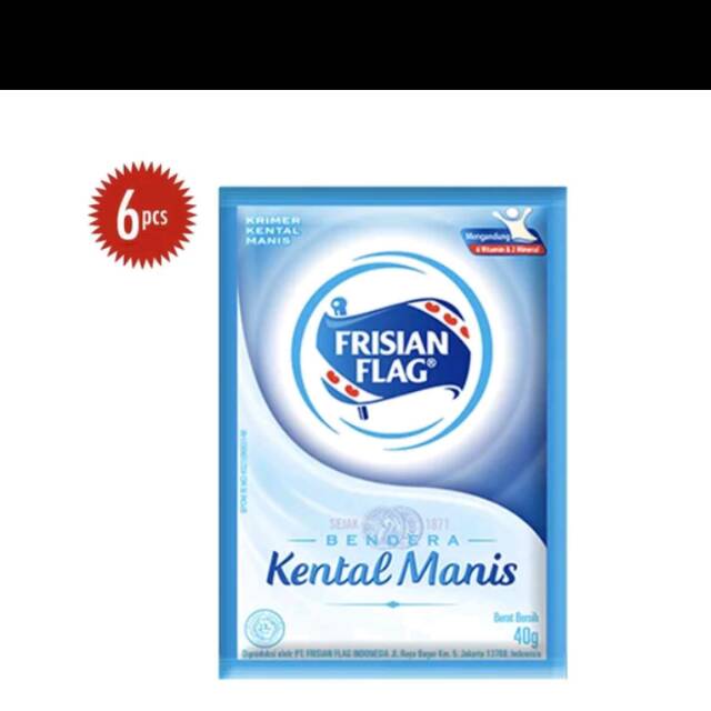 

Susu kental Manis frisian flag isi 6 sachet