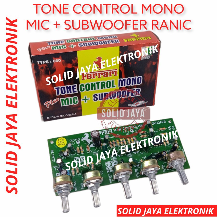 KIT TONE CONTROL MONO MIC SUBWOOFER FERRARI TONE KONTROL MIC PLUS SUB WOOFER FERARI RANIC 660