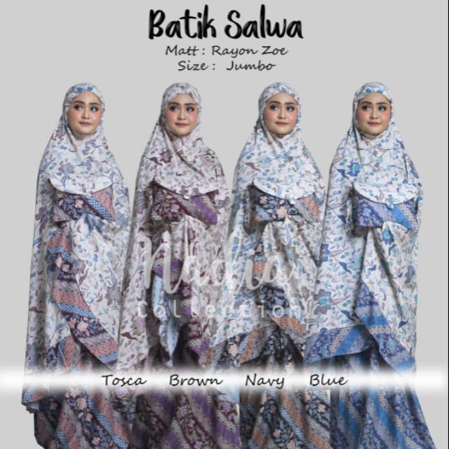 Mukena Dewasa - Mukena Batik Salwa By Nadia Collection - Mukena Rayon Premium