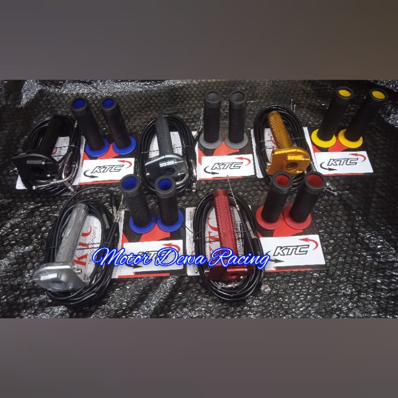 Gas spontan KTC CNC 2 kabel + hangrip nmax aerox R15-R25 xmax vario beat mio genio PNP