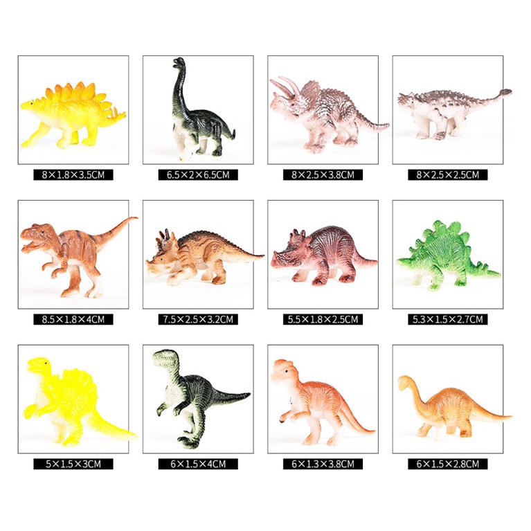 Mainan Figurine Miniature Animals or Dinosaurs - animal 58 pcs / dino 44 pcs