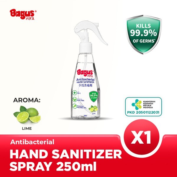 Bagus Antibacterial Spray Hand Sanitizer 250ml Food Grade W-22756