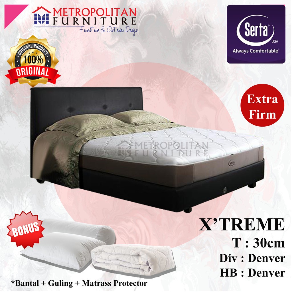 Springbed SERTA X'Treme FULL SET Kasur Spring bed Matras