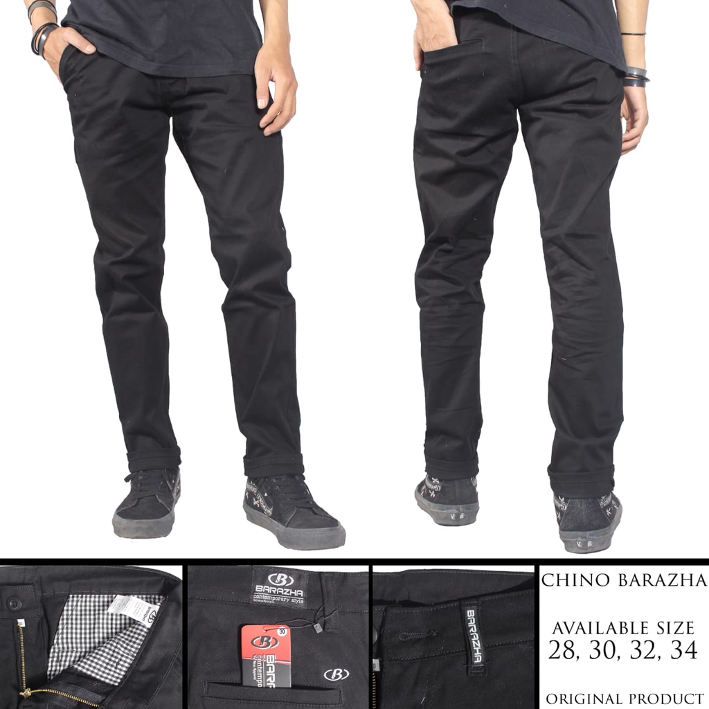 Celana Chino Panjang Regular Fit Stretch/Elastis 40 Barazha