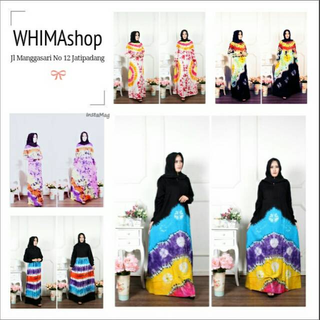 Gamis twill batik pelangi