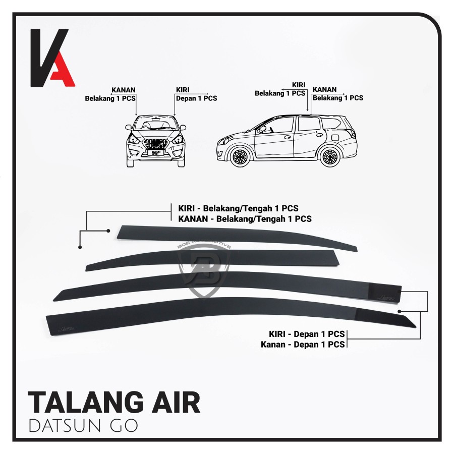 TALANG AIR PINTU MOBIL DATSUN GO+ PANCA MODEL FLAT RATA HIGH QUALITY
