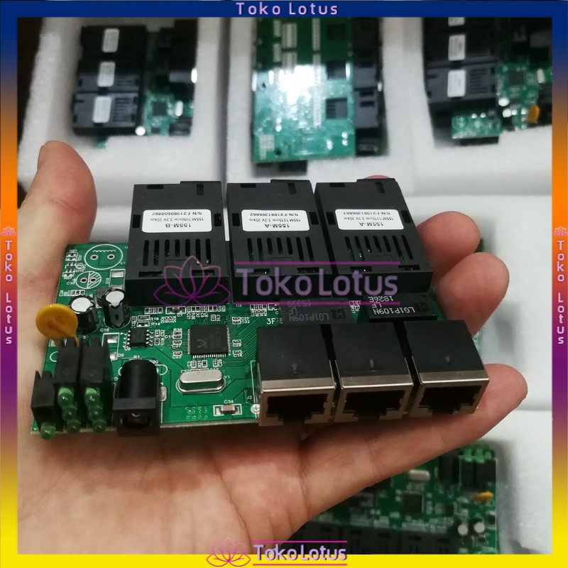 10/100M Reverse POE Media Converter 3F3E Switch Ethernet Media Fiber Optik  Green Board