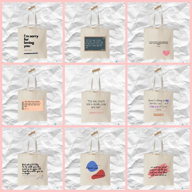 totebag canvas 2gether, tharntype, theory of love