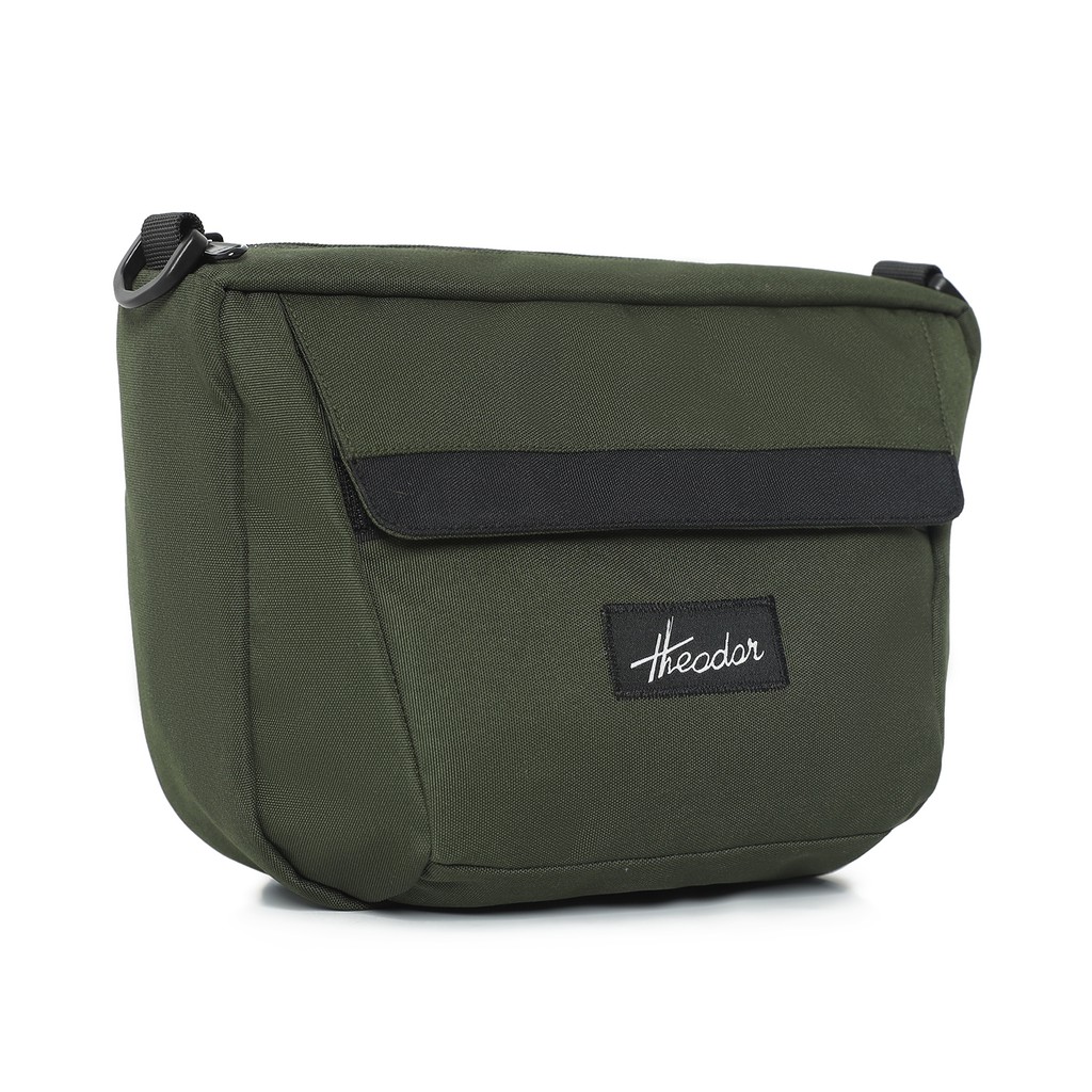 THEODOR Sling Bag VAROS Green Army. High Quality. Pria Wanita. Handlebar Bag. Tas Sepeda.