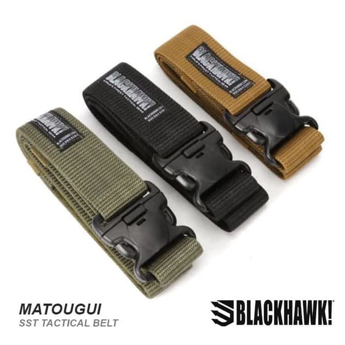 Sabuk S-ST BlackHawk Belt Militer Army Safety Tactical Belt TBE Sipil - Hijau
