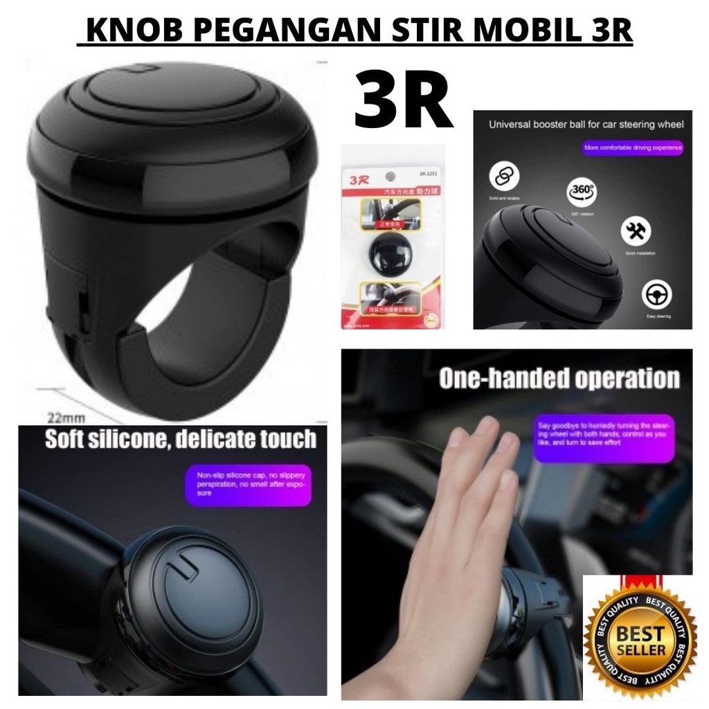 Knob Pegangan Booster Stir Mobil Universal Steering Wheel Power Ball Control 111