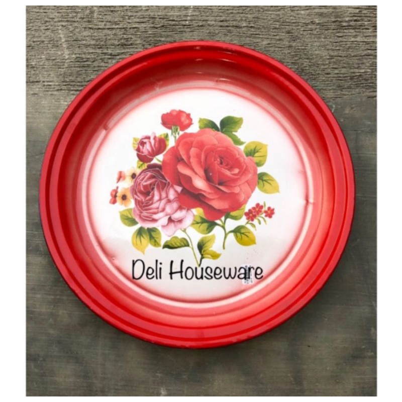 Talam Kaleng Bunga - Talam Seng Besar / Talam Enamel Jadul