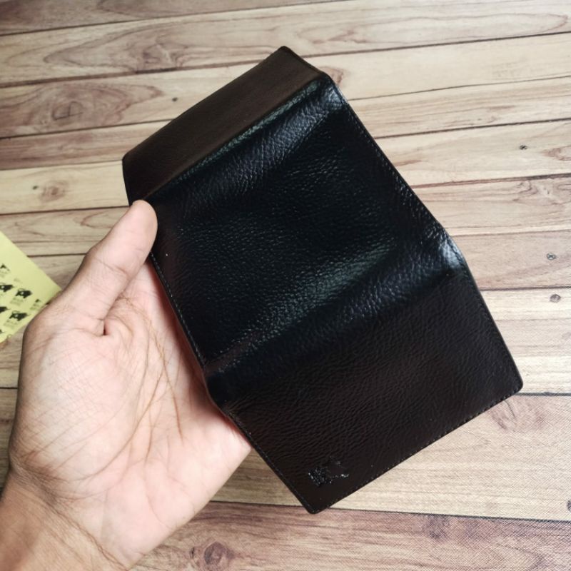 Dompet Pria Lipat  Tiga Manjang Kulit Sapi Asli