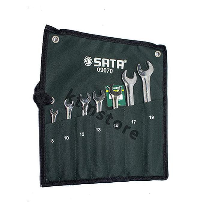 Kunci Ring Pas Set 7 Pcs Metric 09070 Combination Wrench Sata Tools