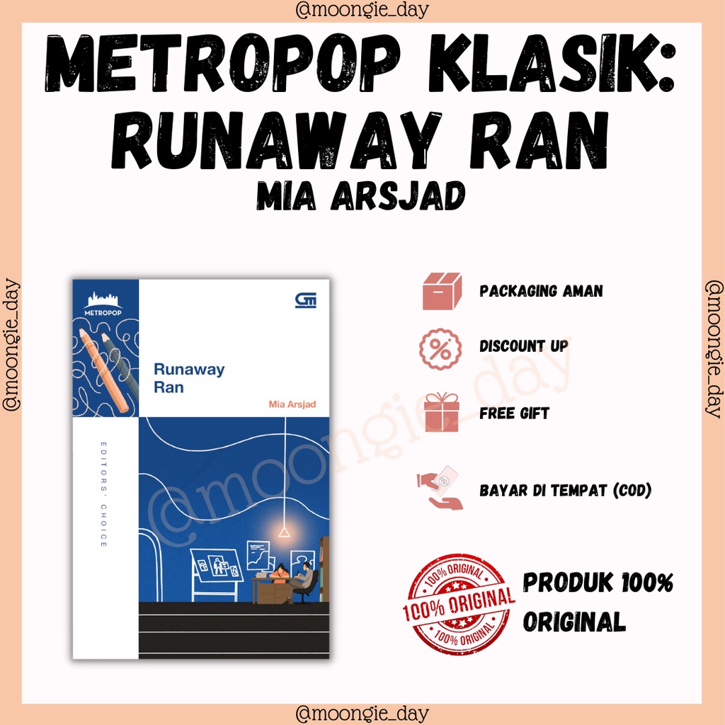NOVEL METROPOP KLASIK: RUNAWAY RAN BY MIA ARSJAD (BARU/ORI)