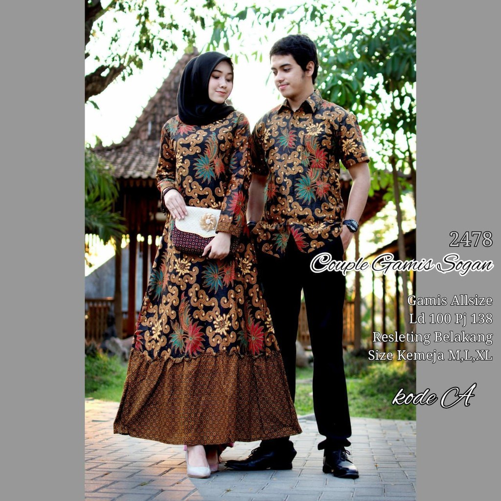 Maura Couple - Sania Ruffle Batik Couple ori Ndoro jowi Sogan Garansi Termurah Shopee