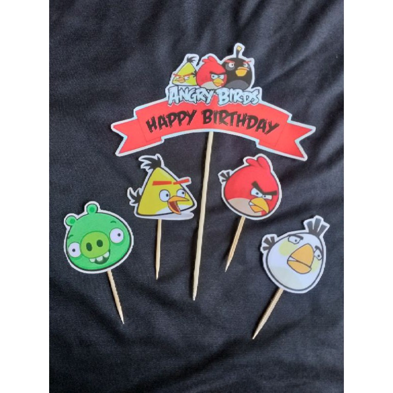 

TOPPER CAKE CUSTOM TOPPER ULANG TAHUN / HIASAN KUE ANGRY BIRD