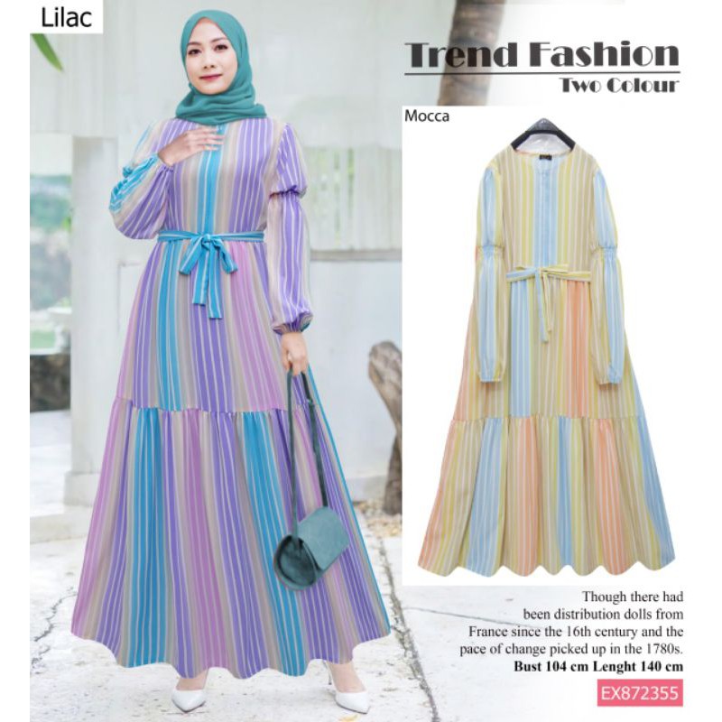 dress pelangi salur Siska by Extu
